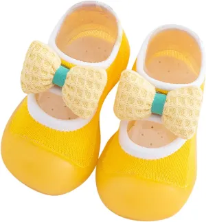 Toddler Sock Shoes Kids Infant Newborn Baby Boys Girls Shoes First Walkers Cute Bowknot Soft Antislip Sock Shoes B