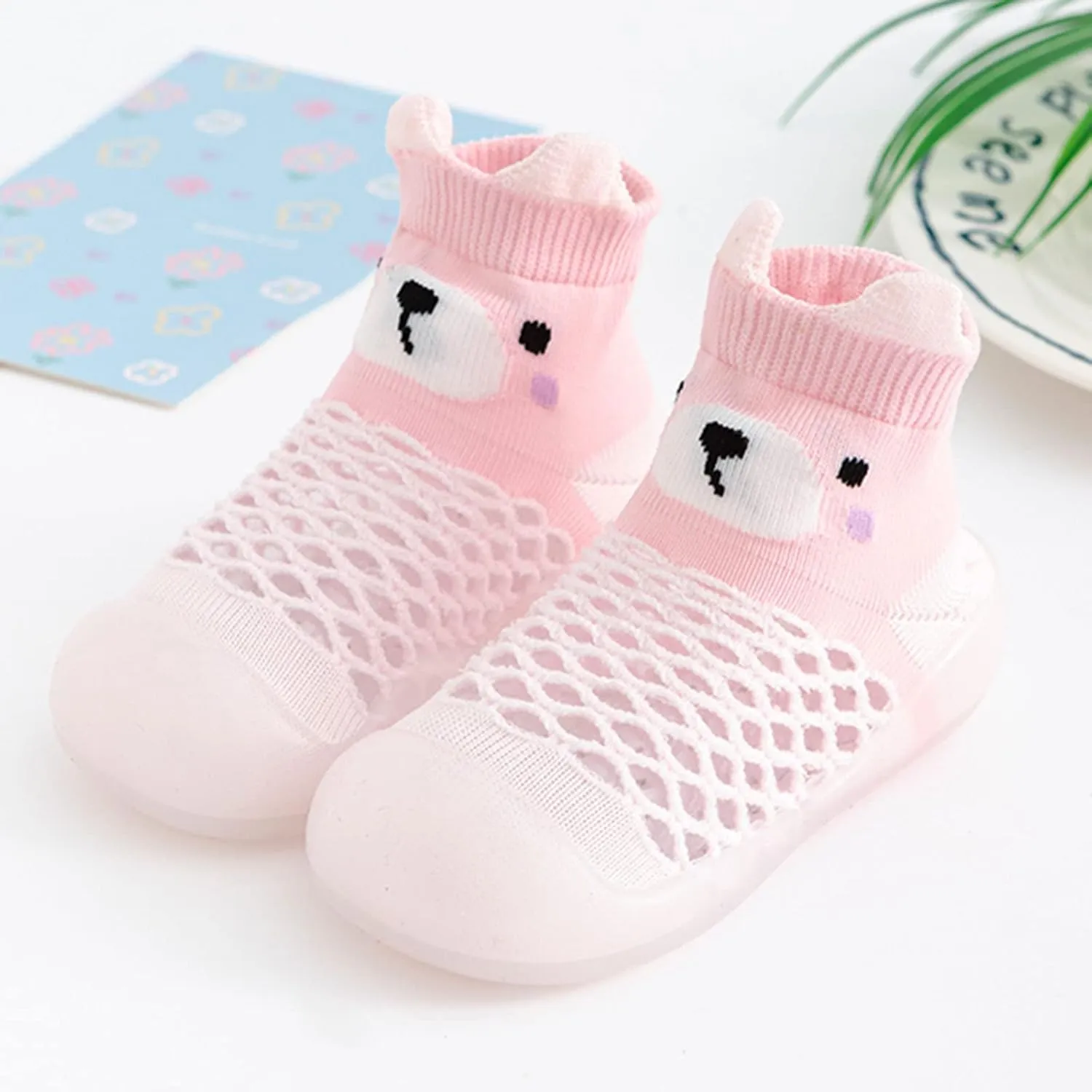 Toddler Sock Shoes Toddler Kids Infant Newborn Baby Boys Girls Shoes First Walkers Striped Plaid Antislip Sock Shoes B