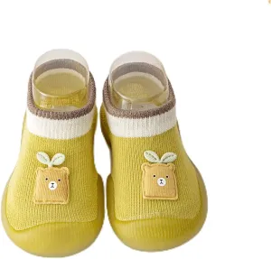 Toddler Sock Shoes Toddler Kids Infant Newborn Baby Boys Girls Shoes First Walkers Striped Plaid Antislip Sock Shoes B