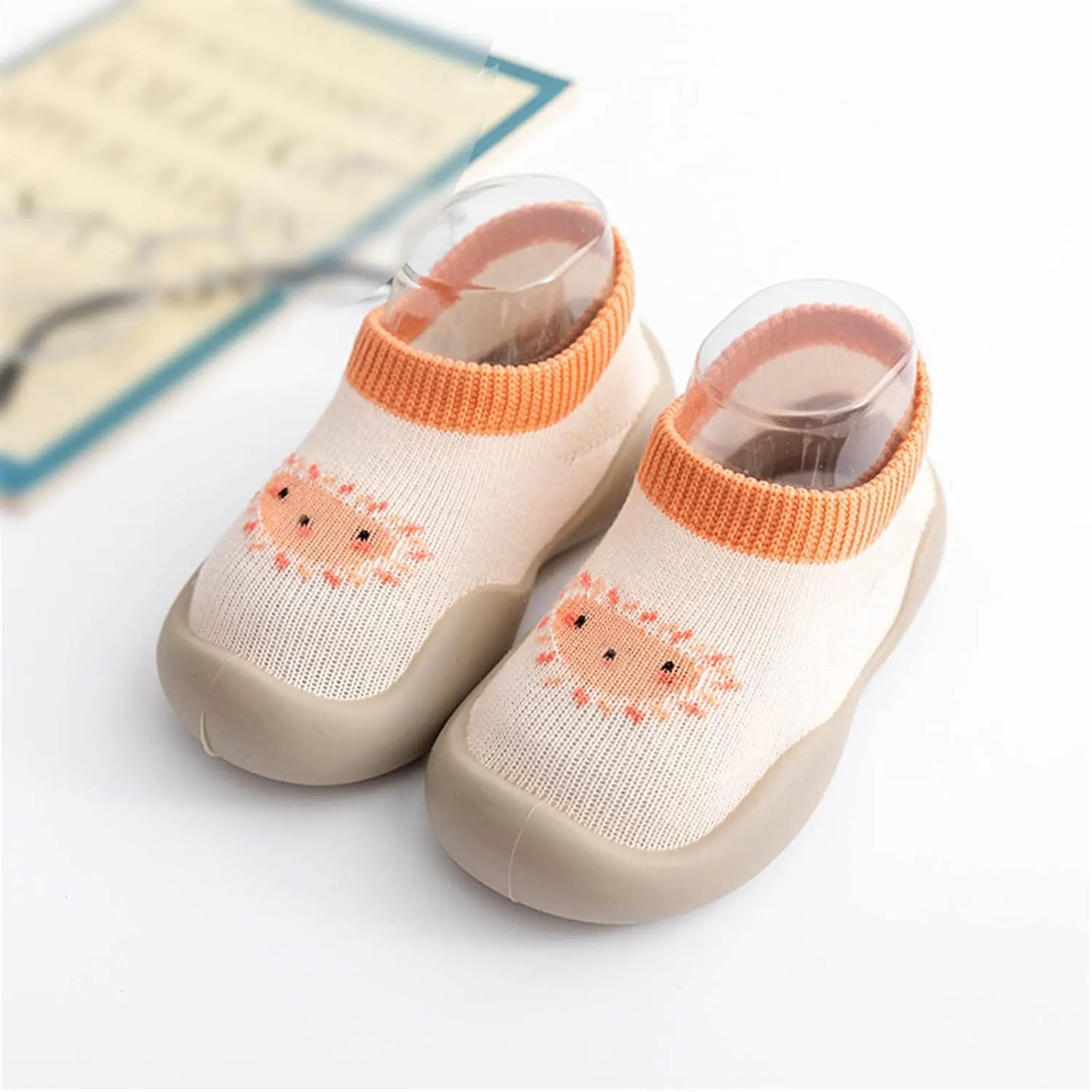 Toddler Sock Shoes,Infant Boys Girls Animal Cartoon Socks Shoes Fleece Warm Floor Socks Non Slip Sock Shoes B