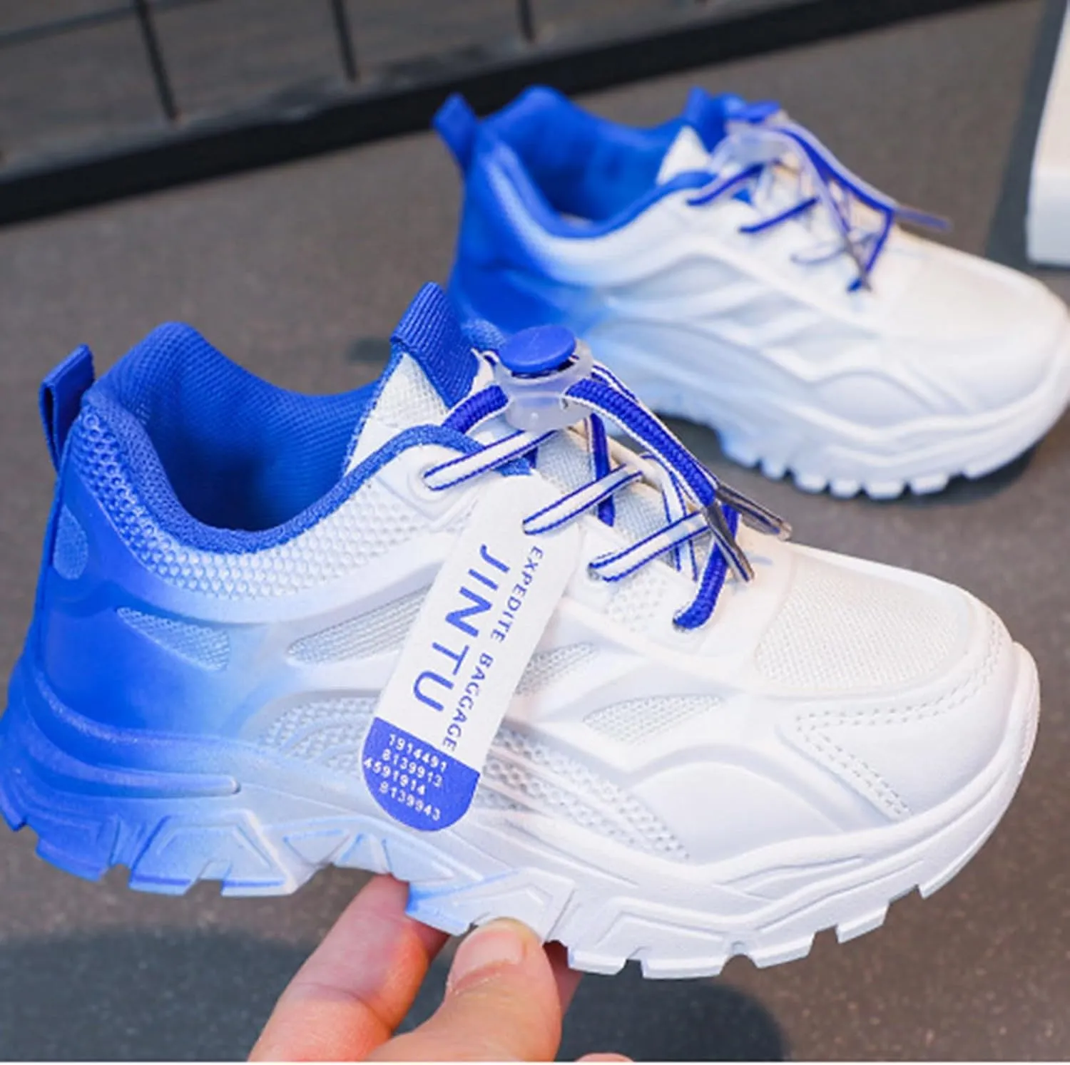 Toddler/Little/Big Kids Sneakers for Boys Girls Lace Up Running Athletic Sneakers Lightweight Breathable Tennis Shoes