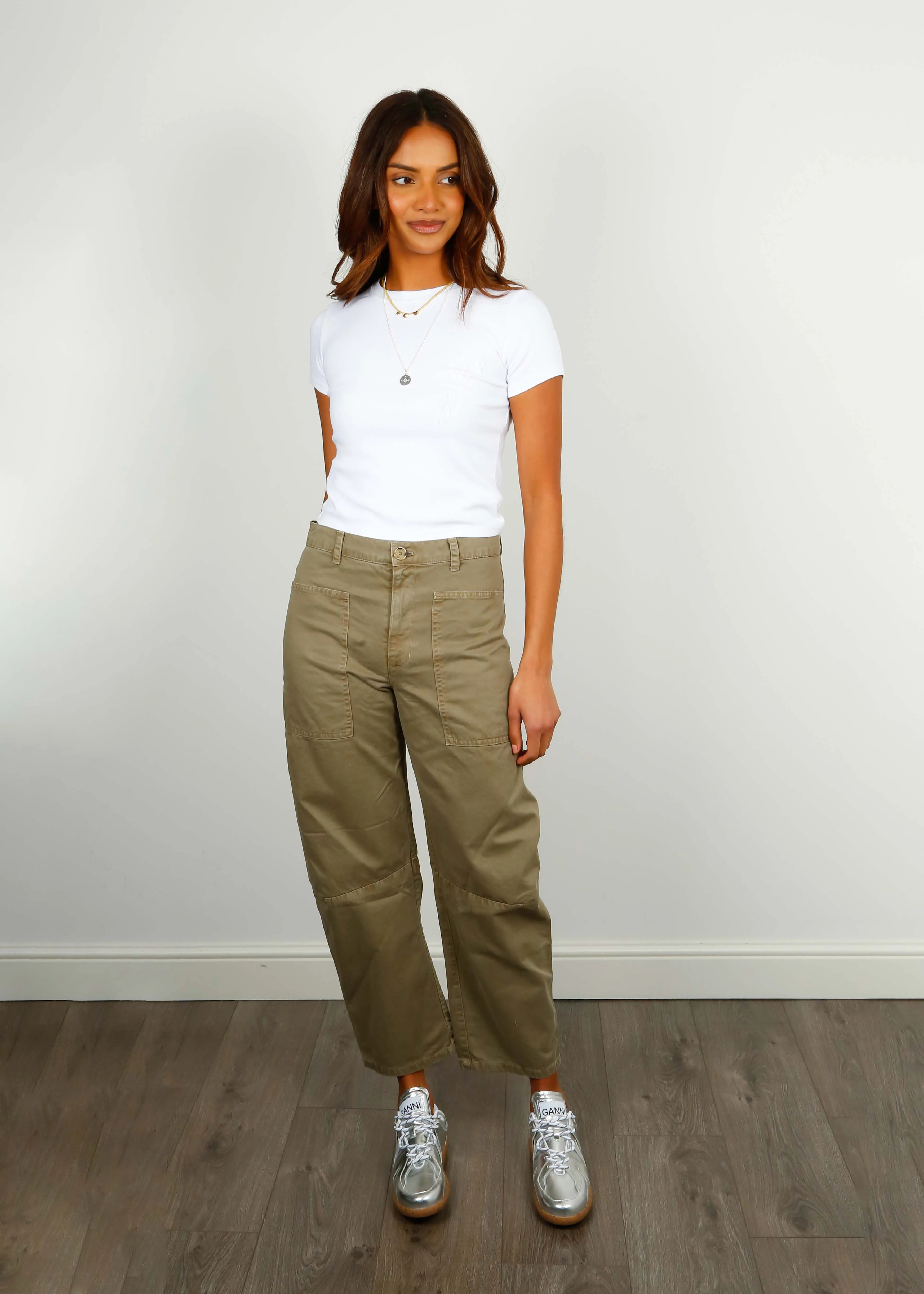 V Brylie Trousers in Gravel