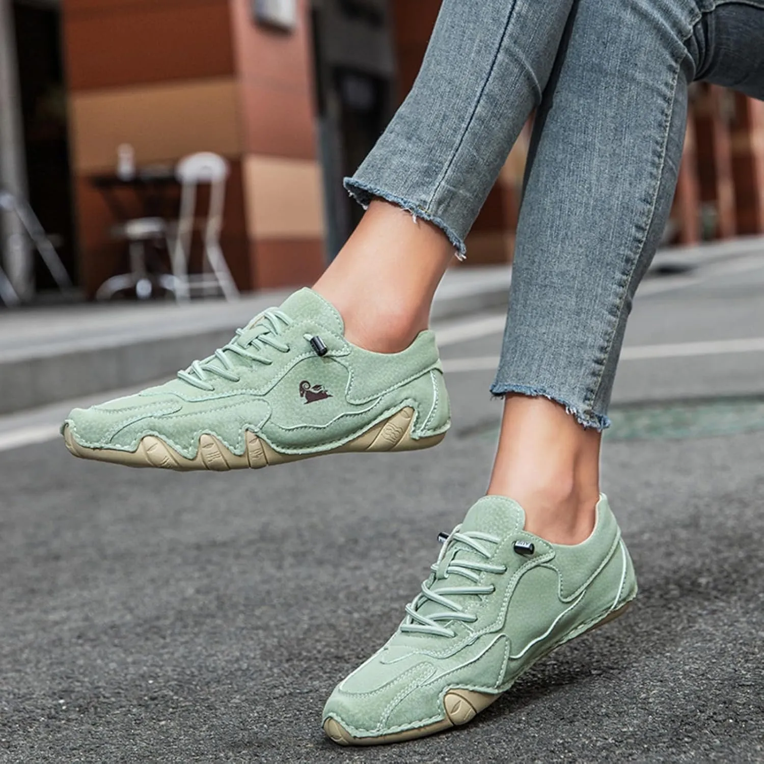 Vogany Shoes Orthopedic Sneakers for Men Women Driving Casual Slip On Shoes Fashion Sneakers Comfort Handmade Chukka Dress Walking Shoe Minimalist Boot Lightweight Commute Shoe Unisex