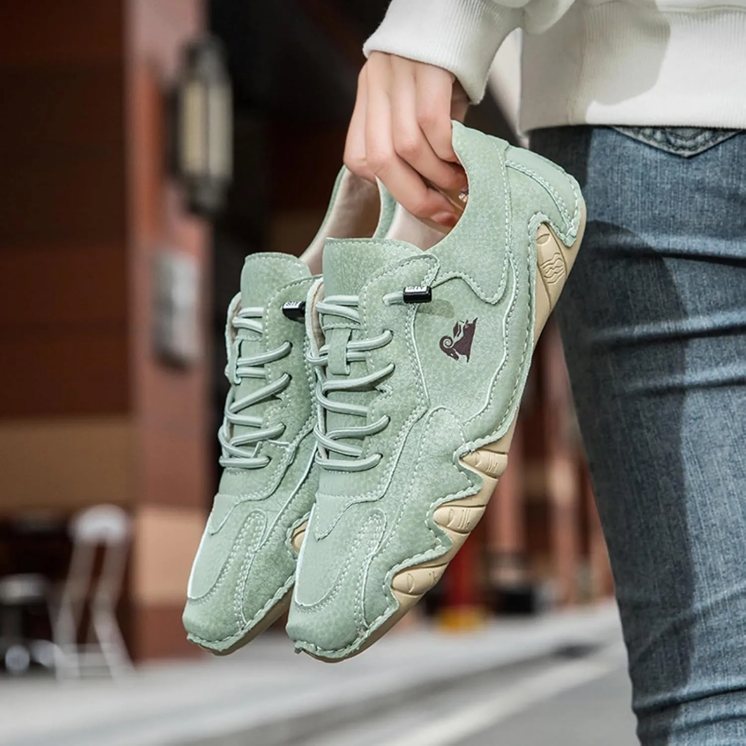 Vogany Shoes Orthopedic Sneakers for Men Women Driving Casual Slip On Shoes Fashion Sneakers Comfort Handmade Chukka Dress Walking Shoe Minimalist Boot Lightweight Commute Shoe Unisex