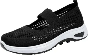 Walking Shoes Women Slip On Sneakers Knit Lightweight Comfortable Breathable Walking Shoes for Work Travel