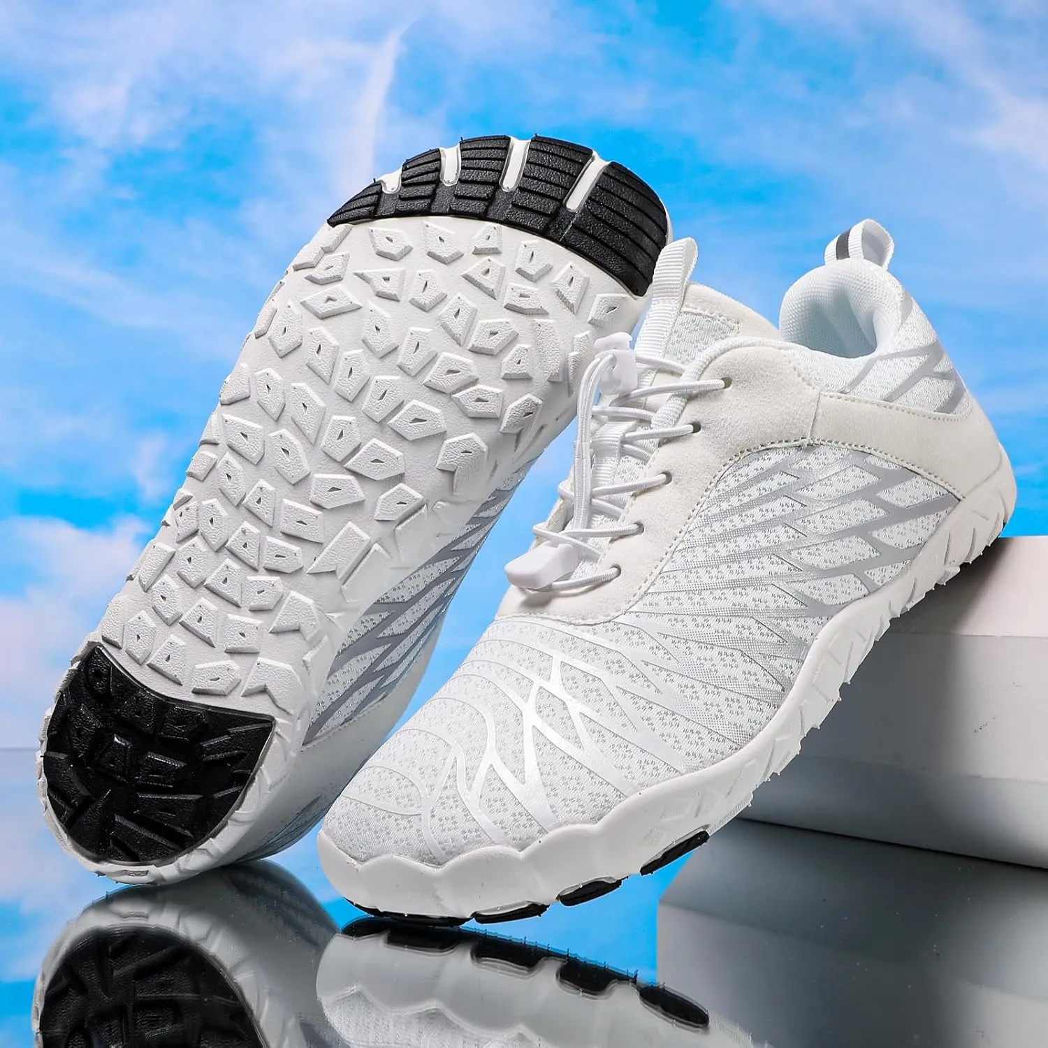 Waterproof Hiking Shoes for Women Men Wide Toe Box Comfortable Athletic Footwear Healthy Non-Slip Barefoot Shoes Breathable Lightweight Shoe Summer Workout Running Sneakers Unisex