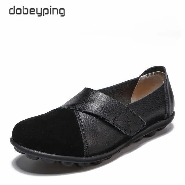 Woman Genuine Leather Women Flats Slip On Women's Loafers