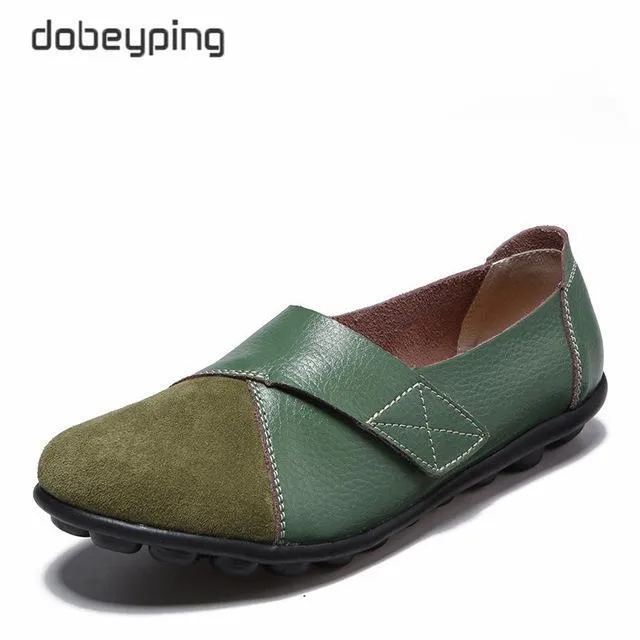 Woman Genuine Leather Women Flats Slip On Women's Loafers