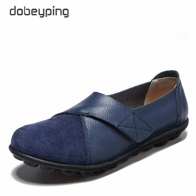 Woman Genuine Leather Women Flats Slip On Women's Loafers