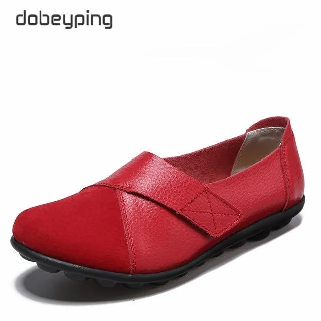 Woman Genuine Leather Women Flats Slip On Women's Loafers