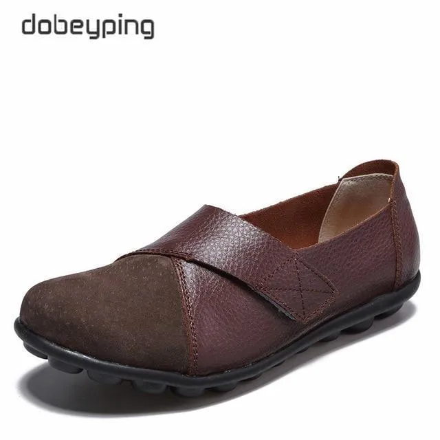 Woman Genuine Leather Women Flats Slip On Women's Loafers