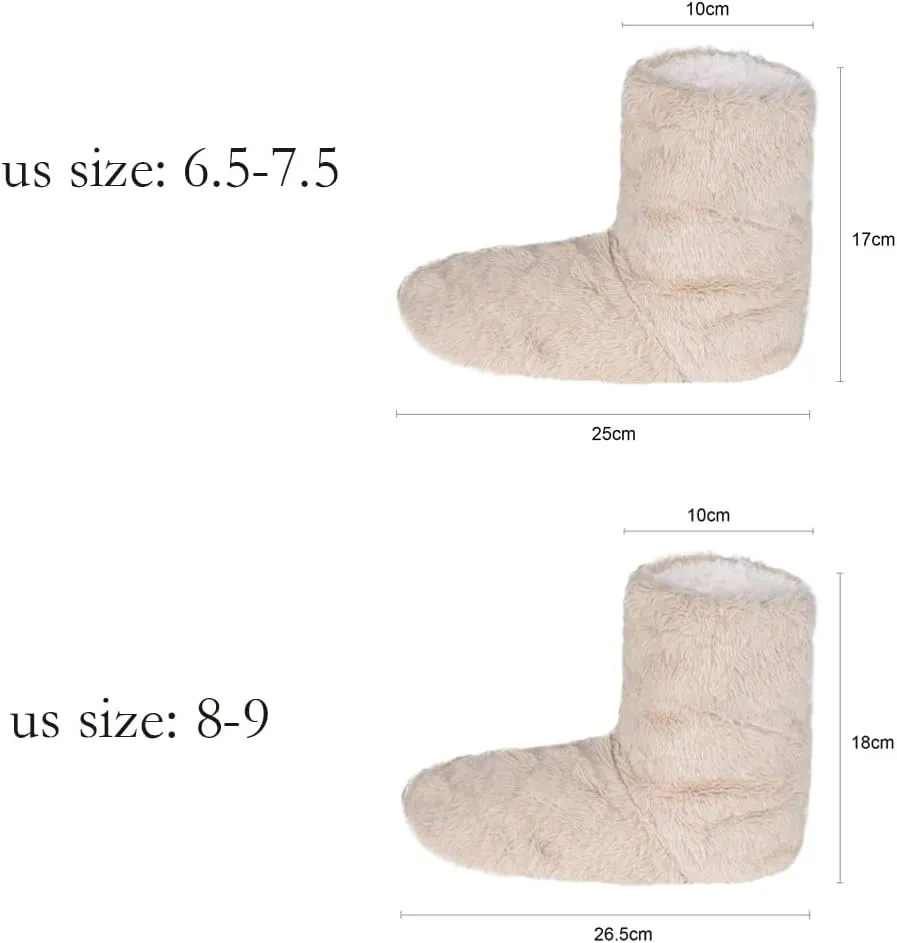 Women Floor Boots Warm Indoor Slippers Girl Warm Bootie Sock Home Ankle High Boots Noiseless Sock Shoes Flat Non-Slip Slipper