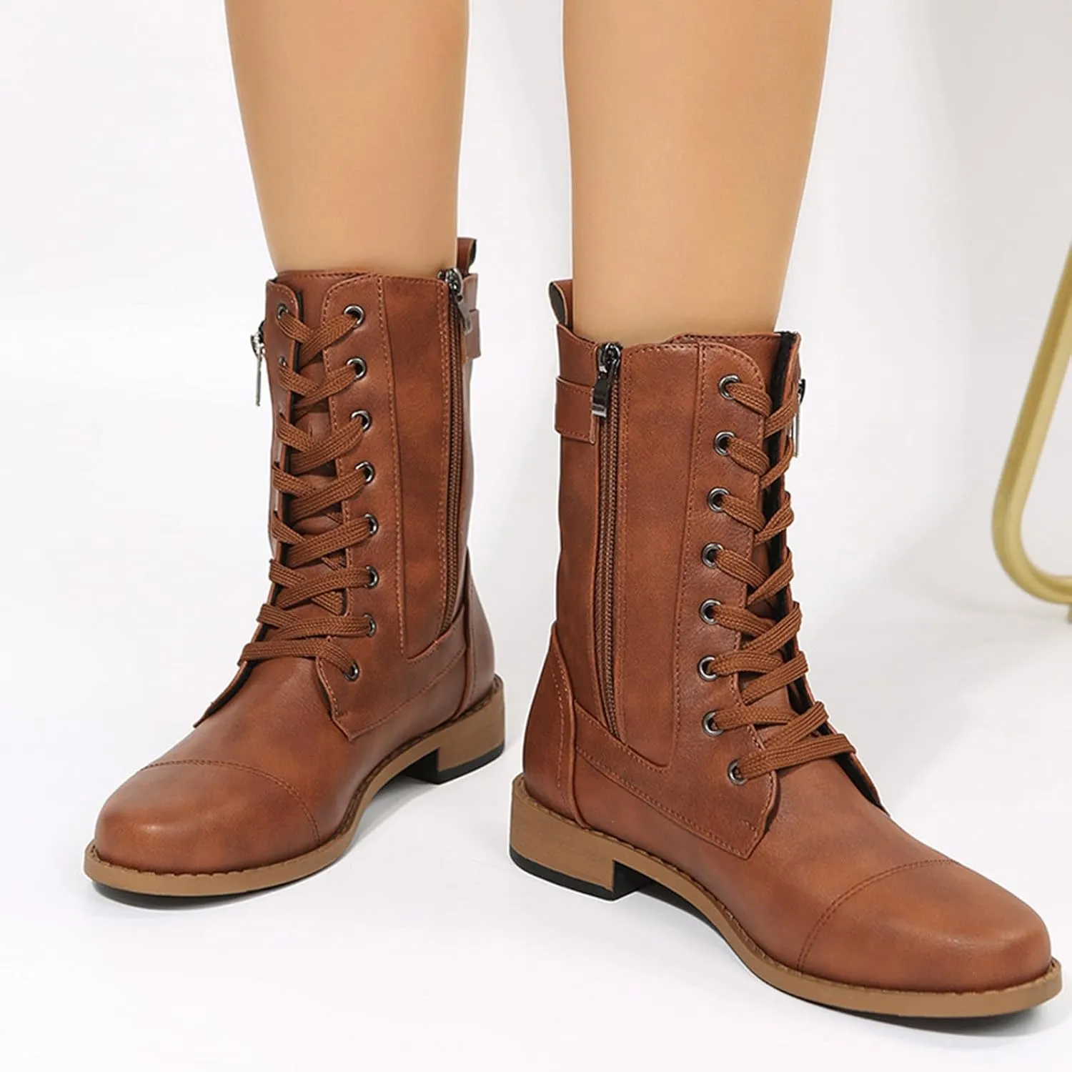 Women's Ankle Boots & Booties Women Booties Low Heel Oxford Boots for Women Womens Hiking Boot Non Slip Slip On Chunky Low Heel Classic Pointed Toe