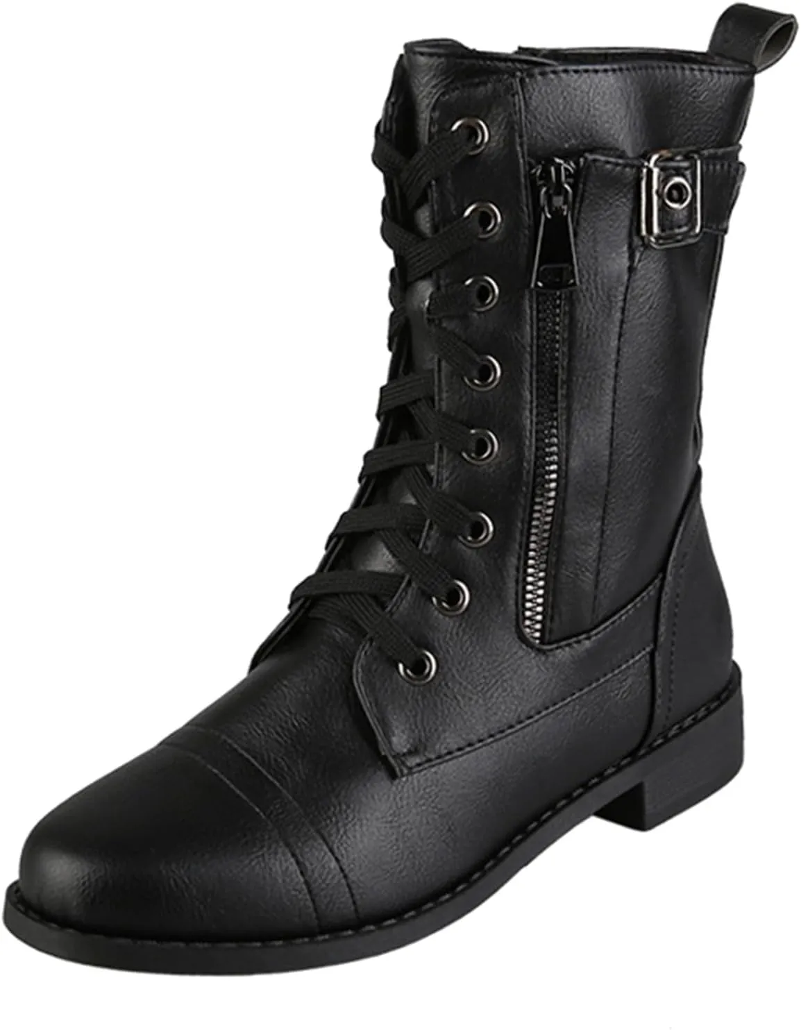 Women's Ankle Boots & Booties Women's Booties and Ankle Boot Black Womens Cowboy Boots Womens Bootie Round Toe Non Slip Slip On Closed Pointed Toe Low Block Heel Zip Up