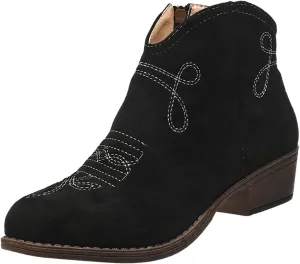 Womens Booties Ankle Booties for Women 2024 with Heel Womans Work Boots Platform Bootie Ankle Boot Soft Sole Fashion Closed Pointed Toe Low Block Heel Zip Up