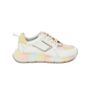 Women's Calf Leather Handmade Sneakers W5012