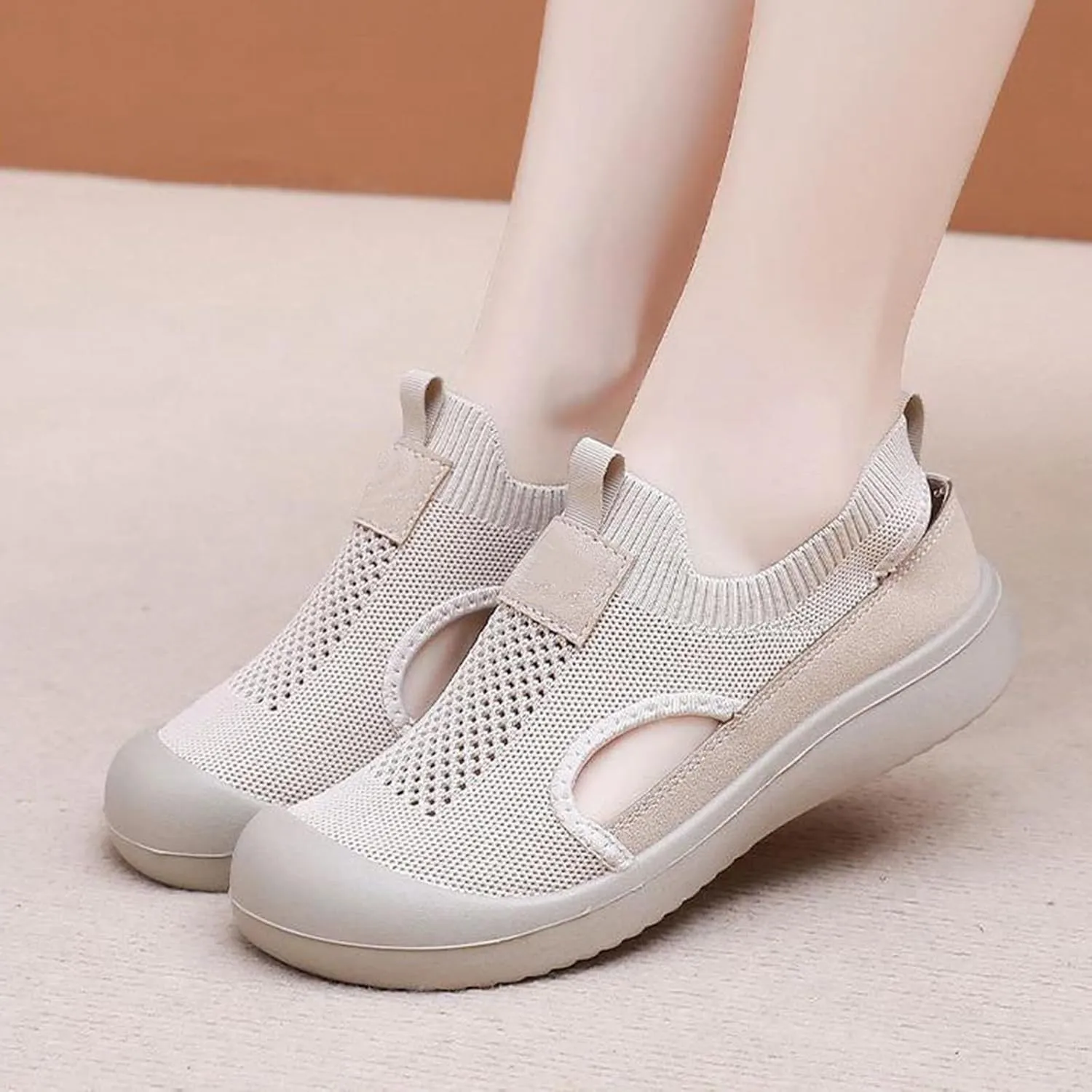 Women's Comfortable Breathable Casual Walking Shoes, Comfy Wedge Orthopedic Sneakers, Orthopedic Slip-On Walking Shoes for Women
