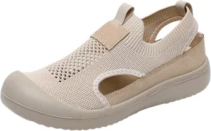 Women's Comfortable Breathable Casual Walking Shoes, Comfy Wedge Orthopedic Sneakers, Orthopedic Slip-On Walking Shoes for Women