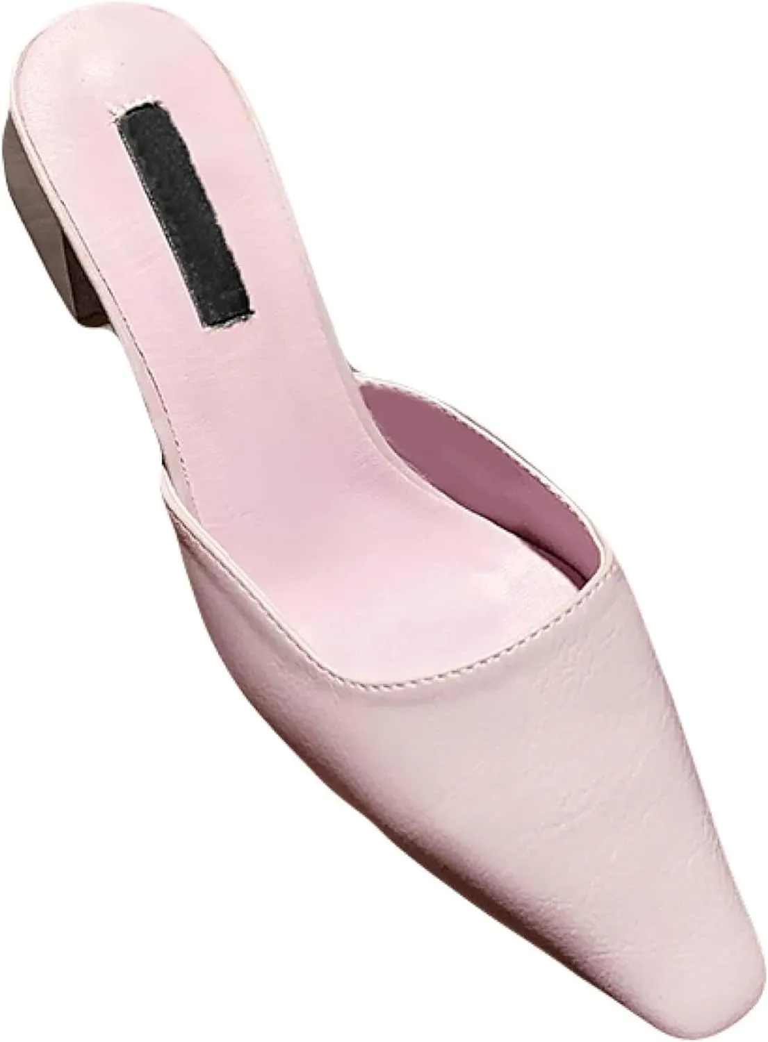 Women's Mule Sandals Elegant Square Toe Low Heel Girl Open Back Loafers Bridal Party Mule Sandals
