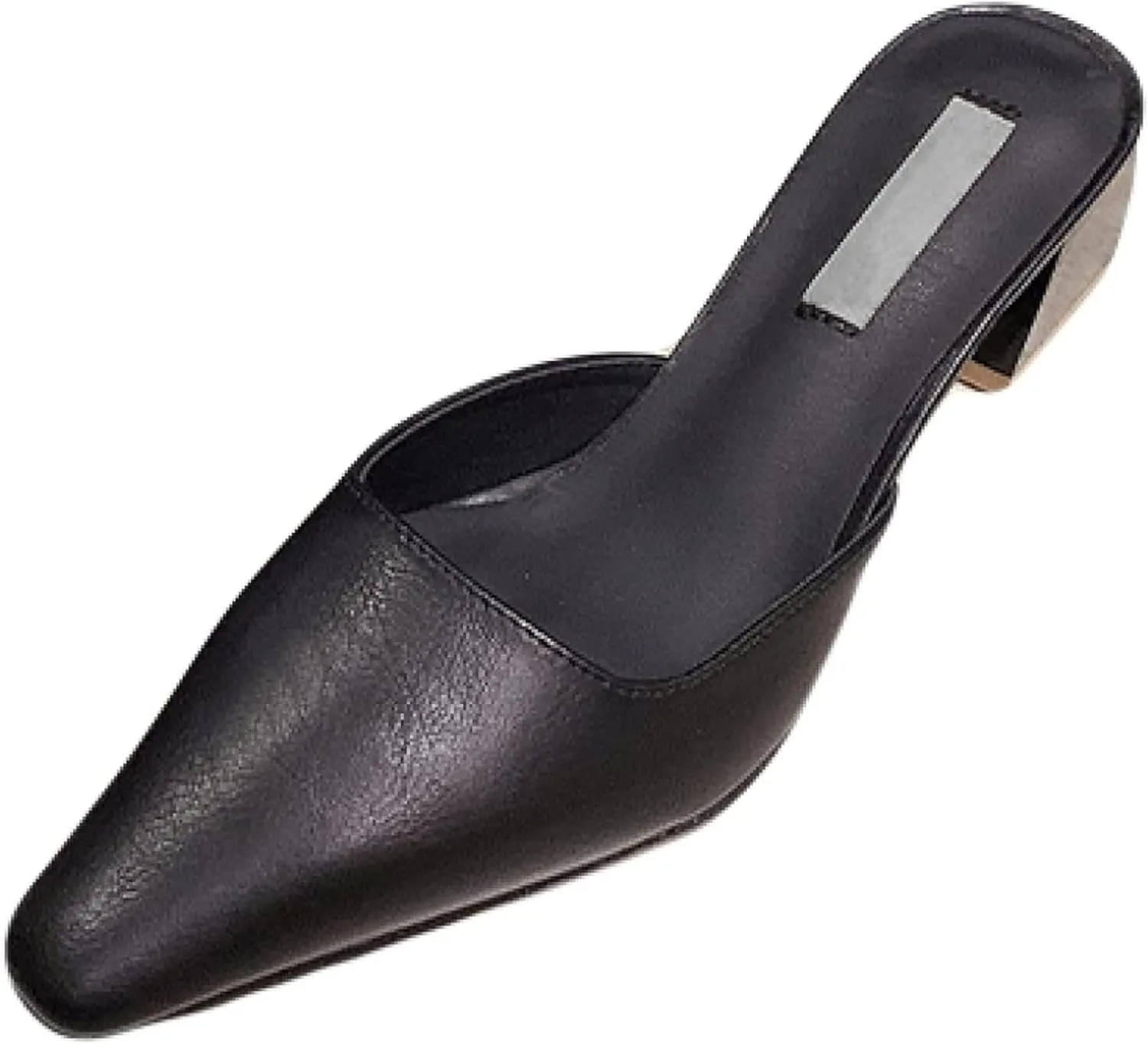 Women's Mule Sandals Elegant Square Toe Low Heel Girl Open Back Loafers Bridal Party Mule Sandals