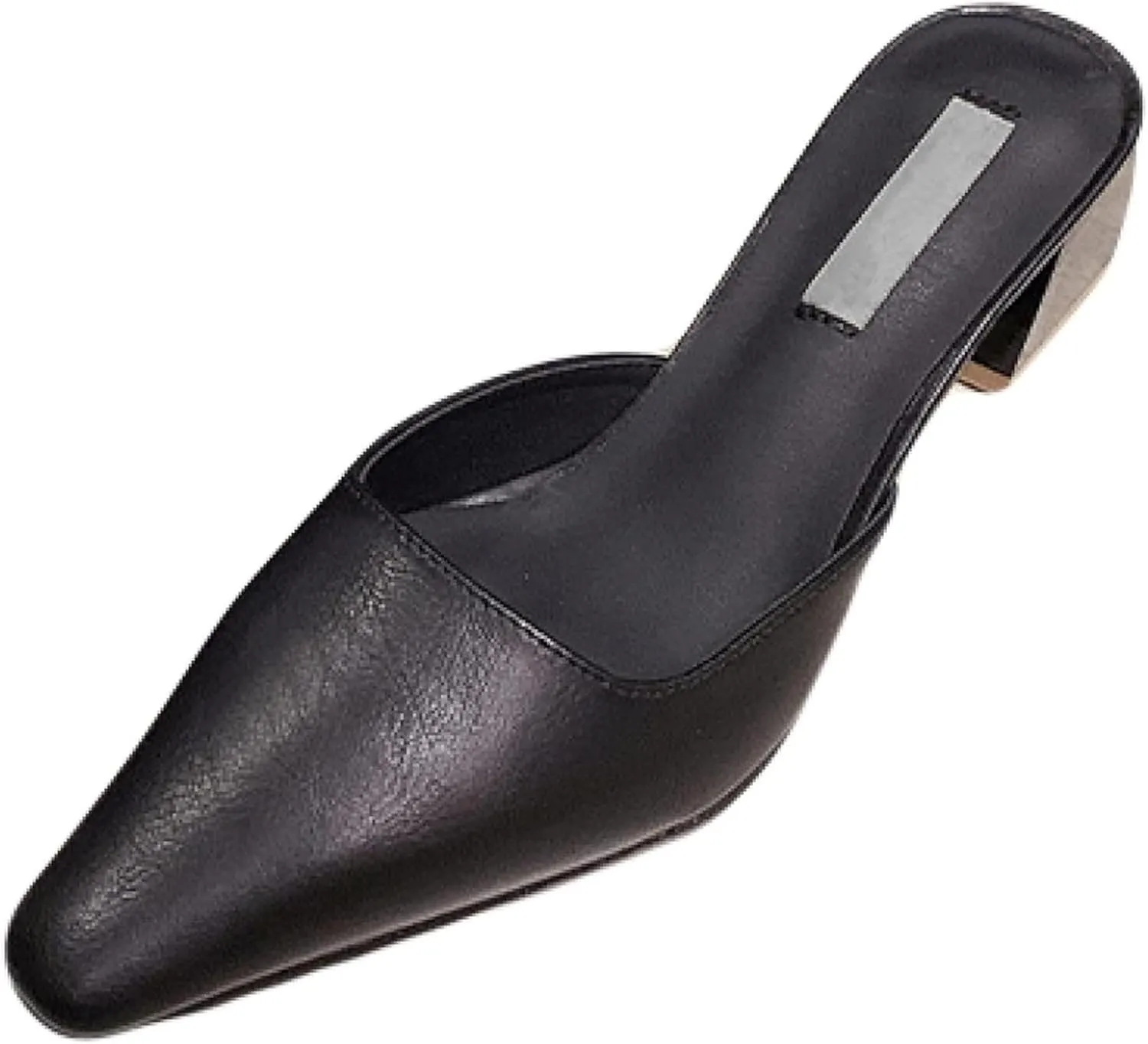 Women's Mule Sandals Elegant Square Toe Low Heel Girl Open Back Loafers Bridal Party Mule Sandals