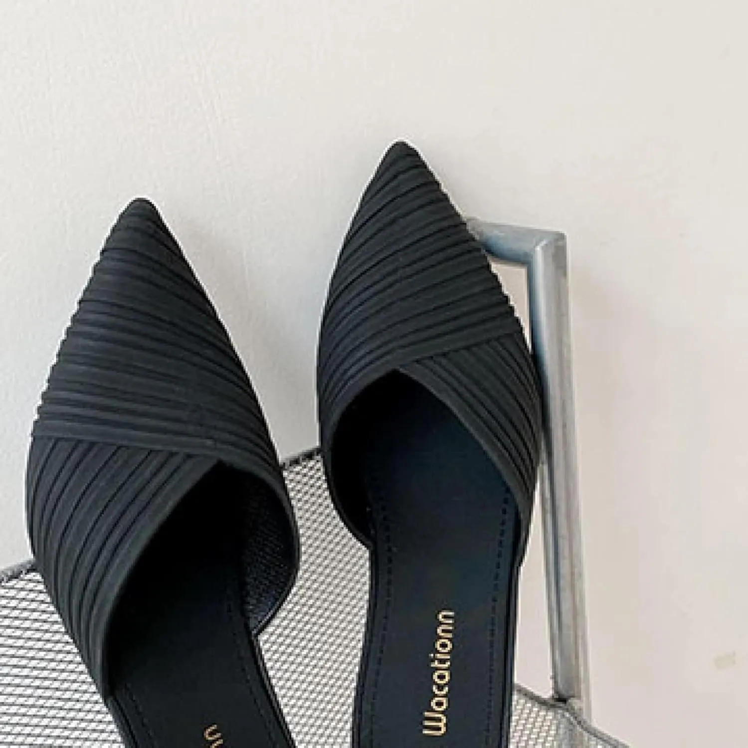 Women's Mule Slippers, Casual Pointed High Heels, Bride's Party Backless Loafers Sandals