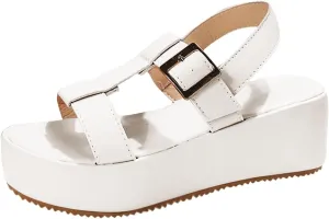 Womens Platform Sandals with Soft Cushioned Footbed Open Toe Sandal Slip on Sandals Ankle Strap Flatform Wedge Comfortable Lightweight Wedges for Summer Shoes 2025