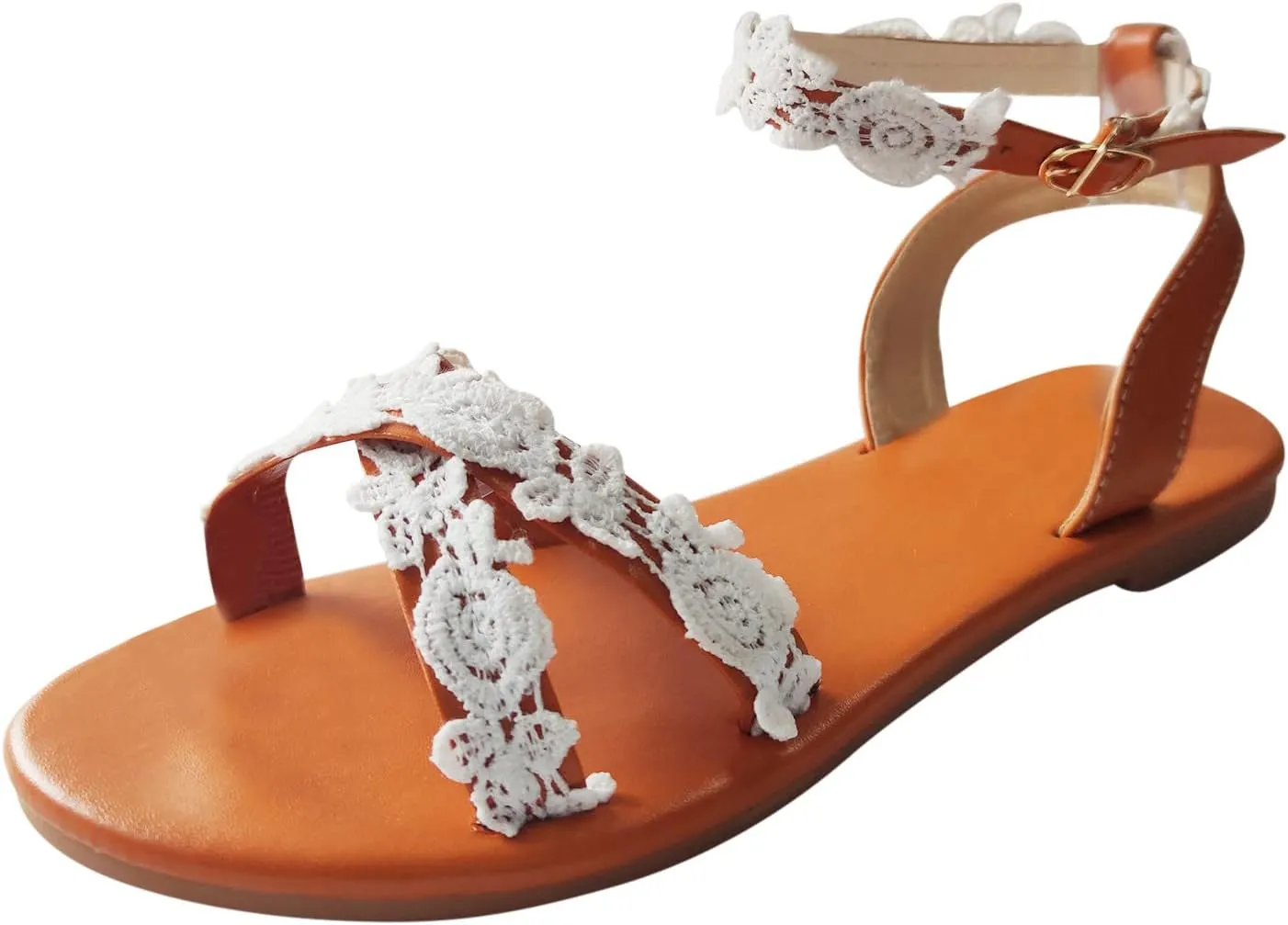 Women's Sandals Open Toe Slingback Shoes Womens Summer Sandals Womens Open Toes Ankle Strap Flat Sandals