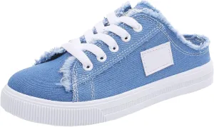 Women's Slip on Canvas Shoes Low Top Casual Walking Shoes Fashion Comfortable Non Slip Sneakers Summer Dressy Flat Shoe Lightweight Outdoor Sneaker