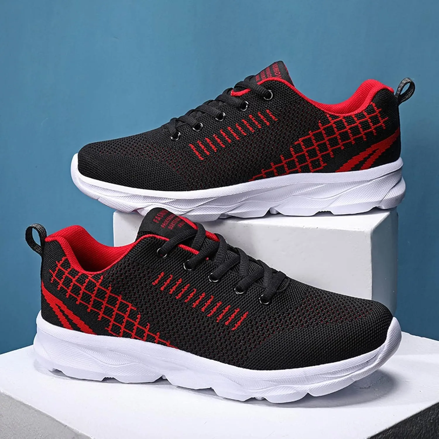 Women's Walking Sock Shoes Elastic Knit Lightweight Mens Dress Shoes Workout Women's Shoes Casual Black Platform Sneaker Red Tennis Shoe Cross Trainer Shoe
