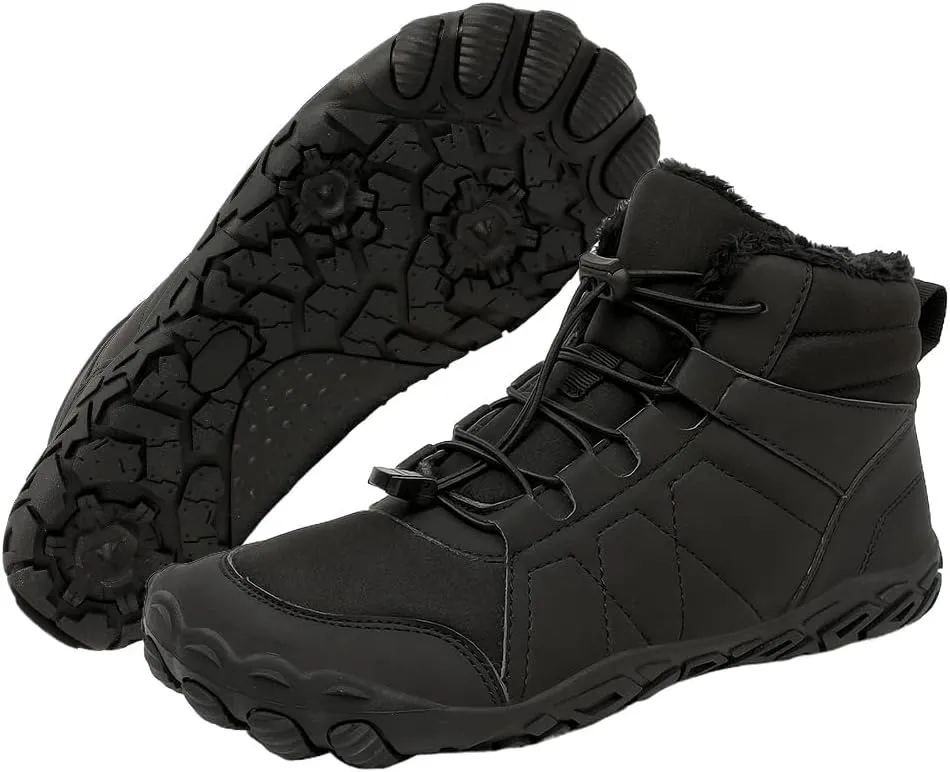 Women's Winter Snow Boots Lightweight Fur Lined Thick Warm Adjustable Slip-On Shoes Waterproof Non-Slip Hiking Boots Rubber Sole Military Work Desert BootsWaterproof Trail Running Barefoot Shoes
