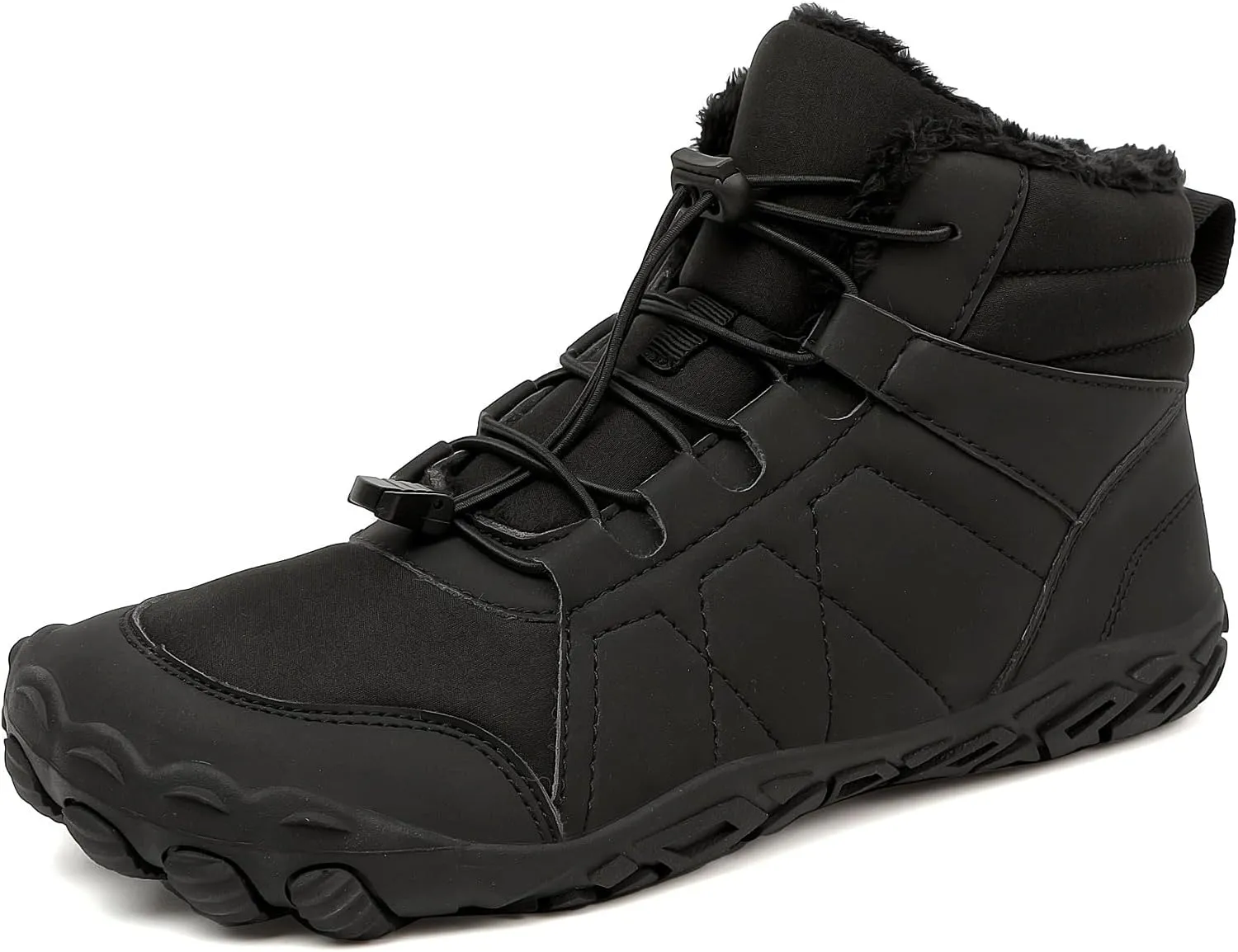 Women's Winter Snow Boots Lightweight Fur Lined Thick Warm Adjustable Slip-On Shoes Waterproof Non-Slip Hiking Boots Rubber Sole Military Work Desert BootsWaterproof Trail Running Barefoot Shoes