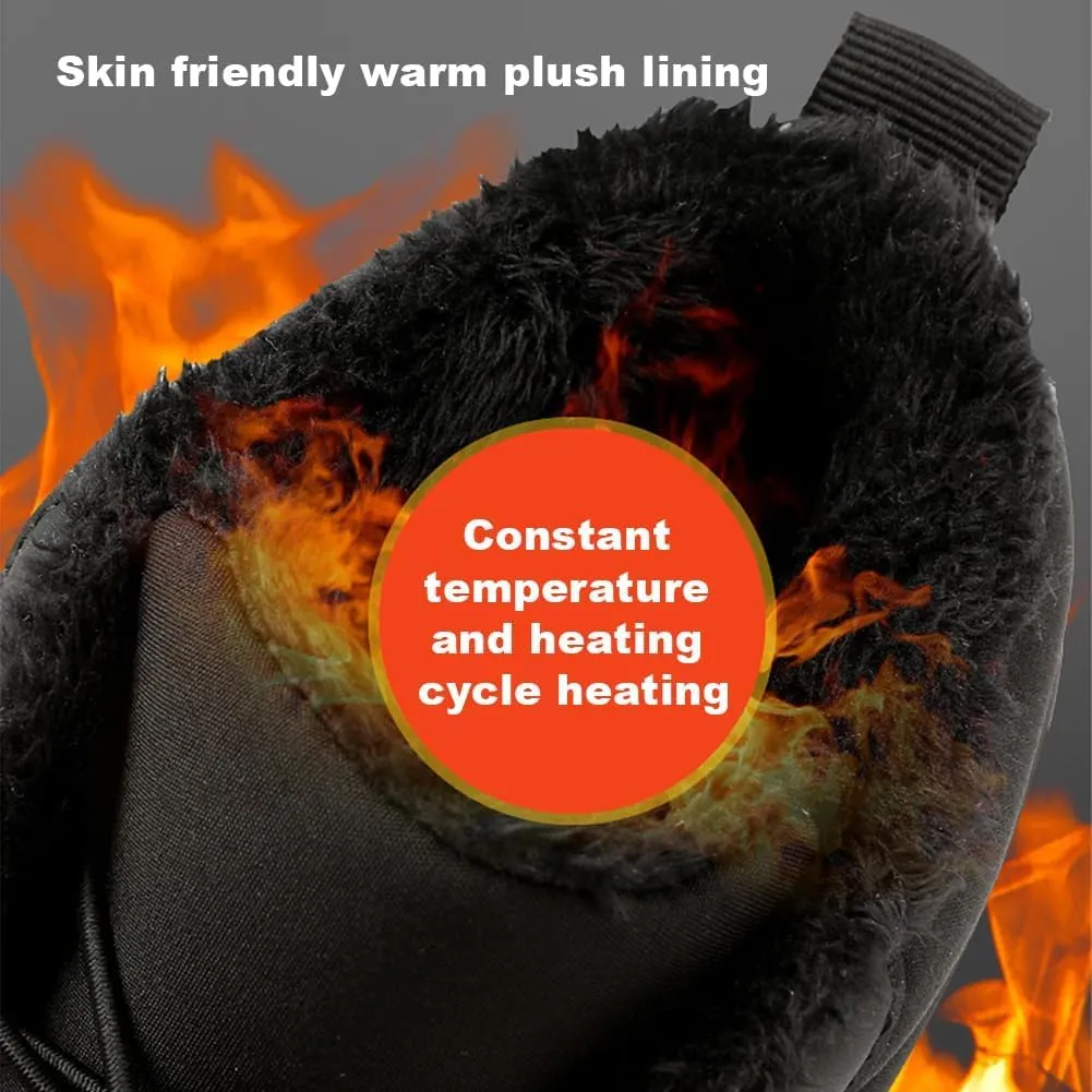 Women's Winter Snow Boots Lightweight Fur Lined Thick Warm Adjustable Slip-On Shoes Waterproof Non-Slip Hiking Boots Rubber Sole Military Work Desert BootsWaterproof Trail Running Barefoot Shoes