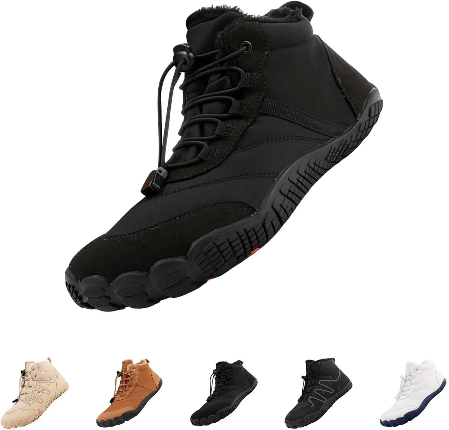 Womens Winter Sport Waterproof Boots Snow Boots Fur Lined Warm Ankle Boots Slip On Fuzzy Hiking Booties