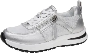 Women's Zipper Platform Tennis Shoes Wedge Sneakers Fashion Canvas Casual Hidden Heel Slip On Sneaker Non Side Low-Top Lace-Up Solid Color with Comfortable Lightweight Walking