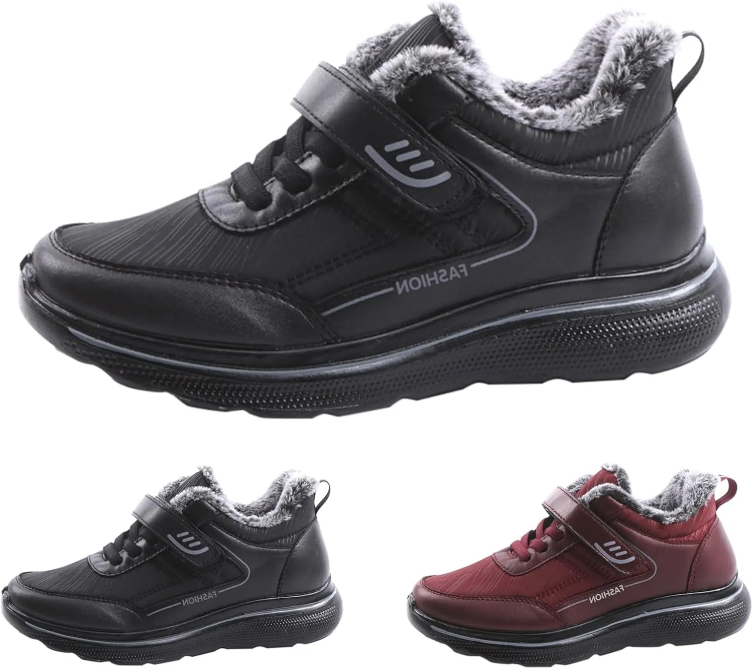 Work Boots for Men Steel Toe Hiking Sneakers with Warm Fur Lining Womens Workout Shoes Non Steel Toe Lightweight Outdoor Botas Mid Ankle Work Casual Hike Grounded Footwear