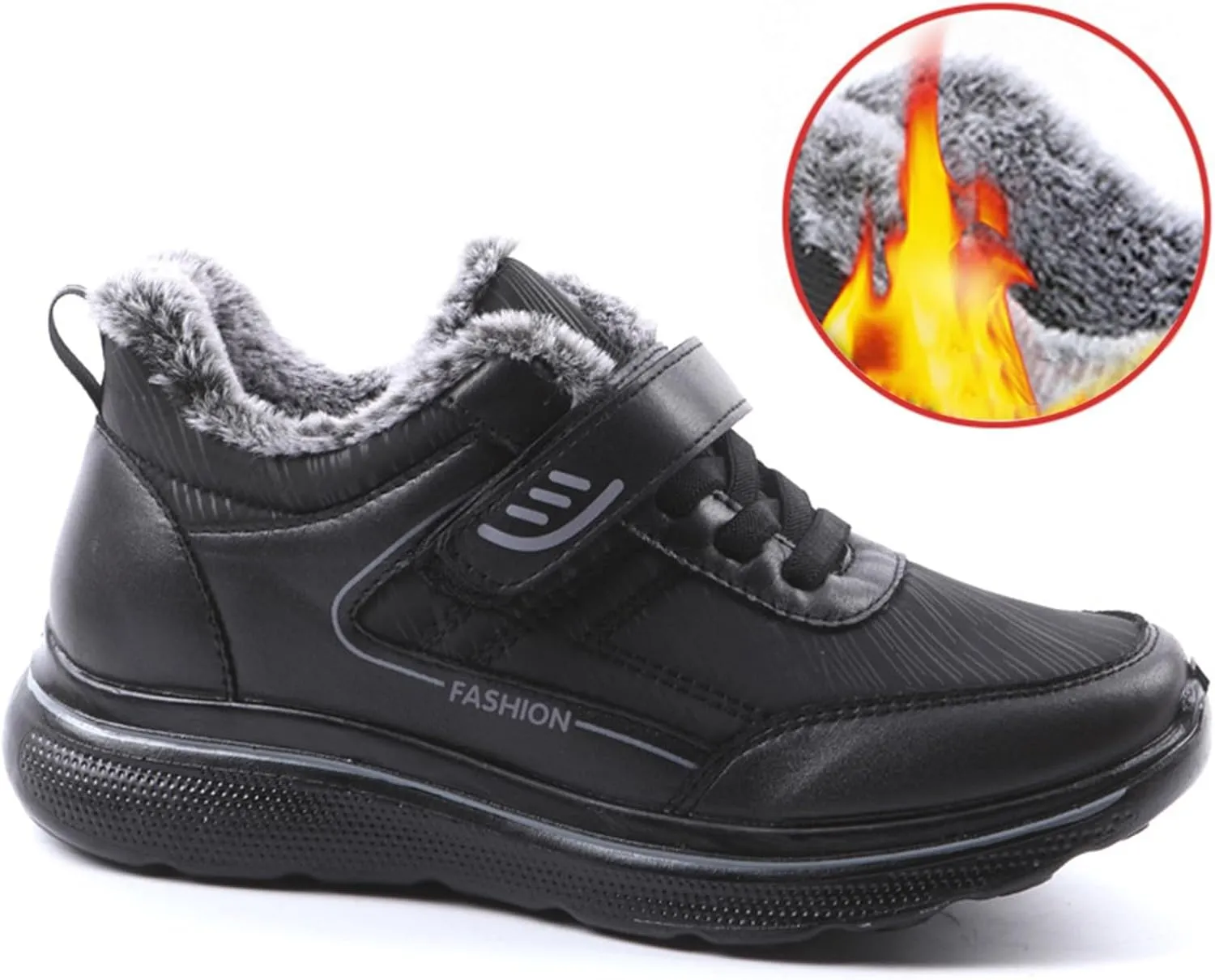 Work Boots for Men Steel Toe Hiking Sneakers with Warm Fur Lining Womens Workout Shoes Non Steel Toe Lightweight Outdoor Botas Mid Ankle Work Casual Hike Grounded Footwear